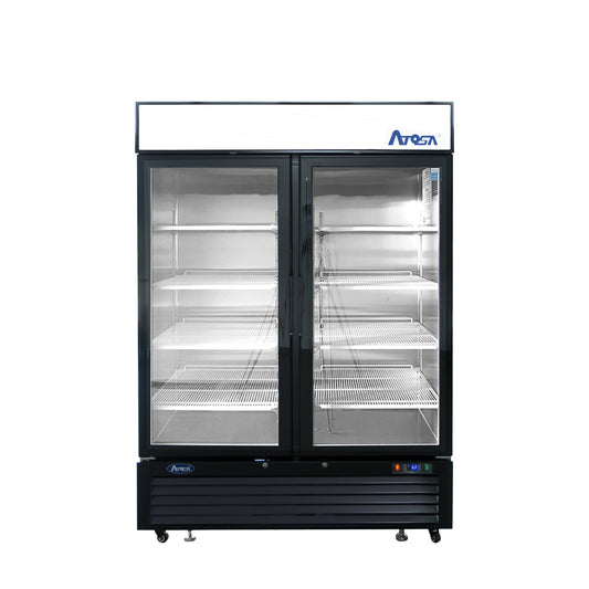 MCF8723GR — Black Cabinet Two (2) Glass Door Merchandiser Cooler